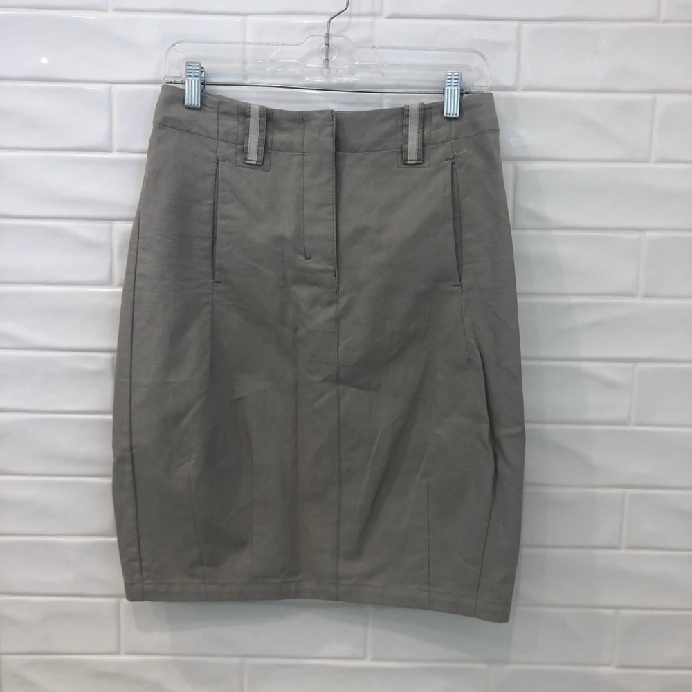 S’ Max Mara tapered khaki skirt